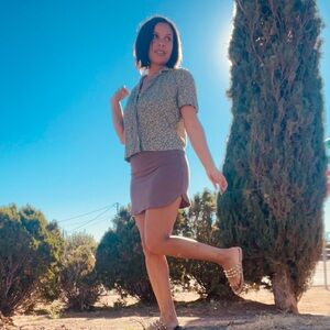 Green Floral Button Down Shirt